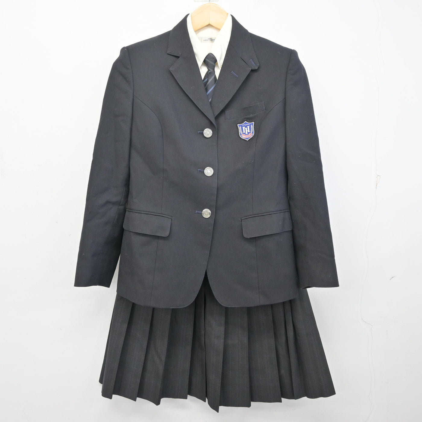 【中古】兵庫県 西宮今津高等学校 女子制服 4点 (ブレザー・シャツ・スカート) sf096520