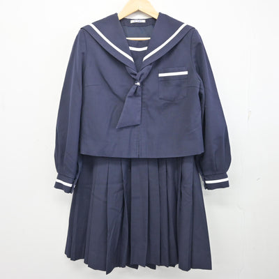 【中古】静岡県 富士根南中学校 女子制服 3点 (セーラー服・スカート) sf096521
