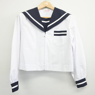 【中古】静岡県 富士根南中学校 女子制服 3点 (セーラー服・スカート) sf096522