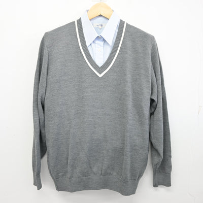 【中古】北海道 札幌山の手高等学校 女子制服 2点 (ニット・シャツ) sf096524