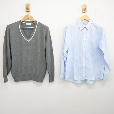 【中古】北海道 札幌山の手高等学校 女子制服 2点 (ニット・シャツ) sf096524
