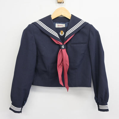 【中古】千葉県 姉崎中学校 女子制服 3点 (セーラー服・ジャンパースカート) sf096556