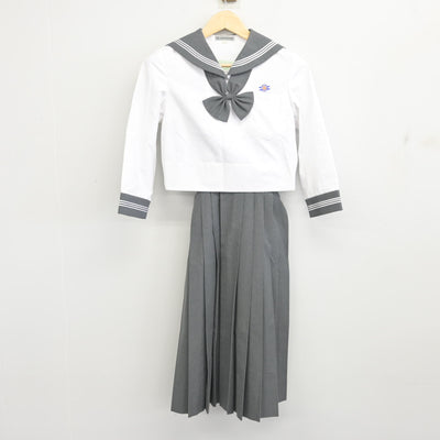 【中古】熊本県 八代高等学校 女子制服 3点 (セーラー服・スカート) sf096571