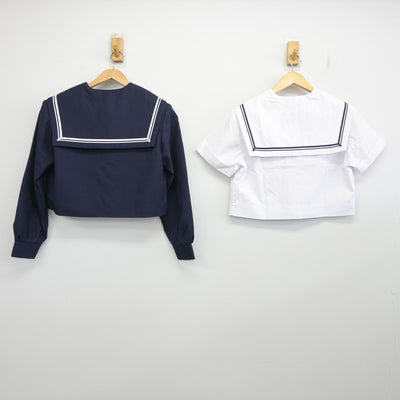 【中古】大阪府 羽曳野市立誉田中学校/旧制服 女子制服 2点 (セーラー服・セーラー服) sf096597