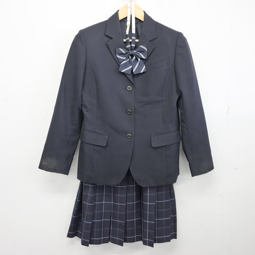 989.新品　制服　ブレザー　165cm スカート　ワイシャツ　5点セット 中古】三重県 鈴鹿高等学校 女子制服 5点 (ブレザー・シャツ