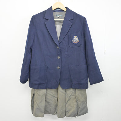 【中古】大阪府 大阪女学院高等学校 女子制服 2点 (ブレザー・ジャンパースカート) sf096603