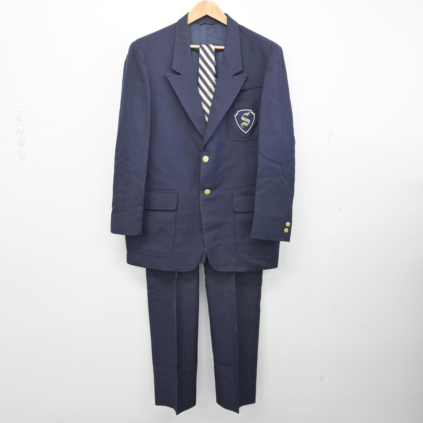 中古】大阪府 清風高等学校/旧制服 男子制服 3点 (ブレザー