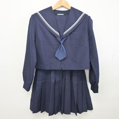 【中古】大阪府 羽曳野市立誉田中学校/旧制服 女子制服 3点 (セーラー服・スカート) sf096607