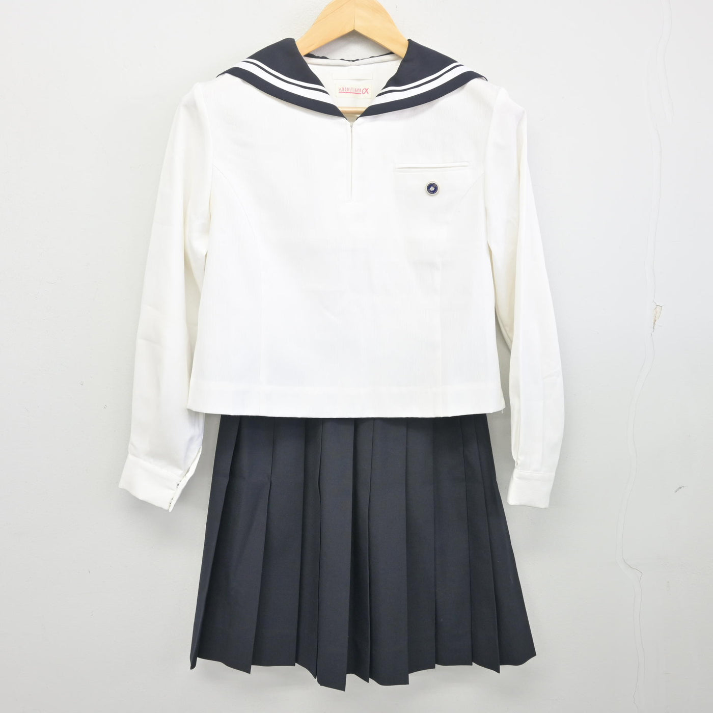 【中古】北海道 札幌静修高等学校 女子制服 3点 (セーラー服・スカート) sf096610