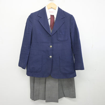 【中古】北海道 札幌市立手稲東中学校 女子制服 5点 (ブレザー・ベスト・シャツ・スカート) sf096613