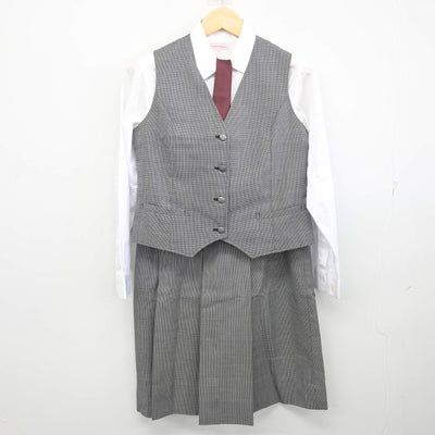 【中古】北海道 札幌市立手稲東中学校 女子制服 5点 (ブレザー・ベスト・シャツ・スカート) sf096613
