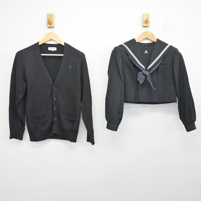 【中古】北海道 札幌稲雲高等学校 女子制服 4点 (ニット・セーラー服・スカート) sf096615