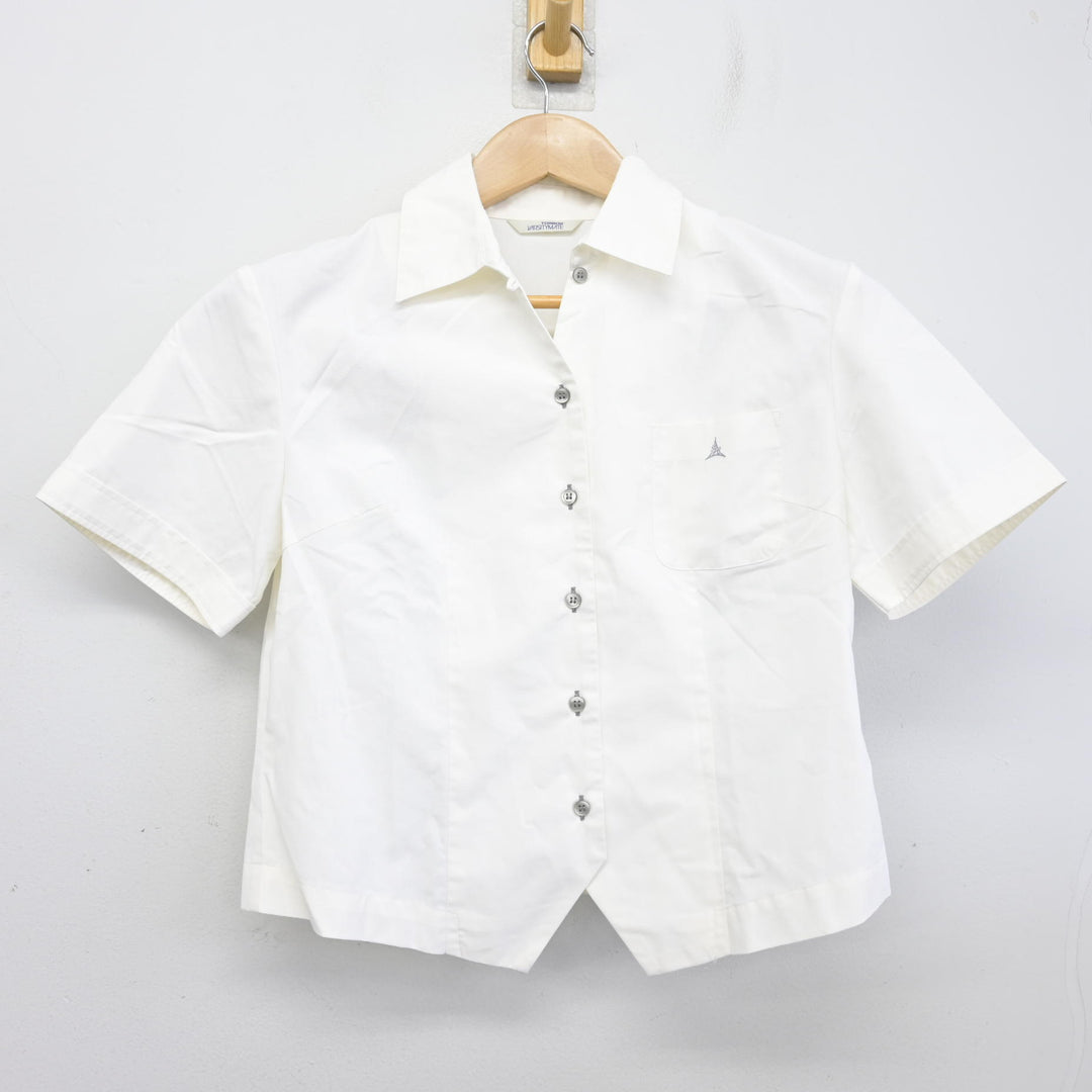 中古】愛知県 山田高等学校 女子制服 3点 (ニットベスト・シャツ