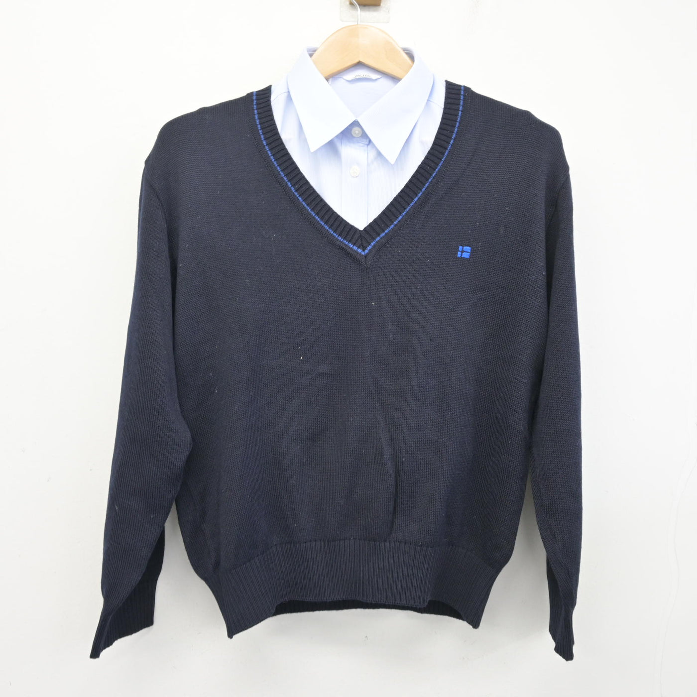 中古】埼玉県 叡明高等学校 女子制服 2点 (ニット・シャツ) sf096652 