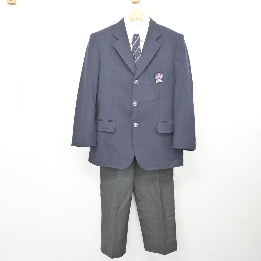 中古】千葉県 麗澤高等学校 男子制服 4点 (ブレザー・シャツ・ズボン