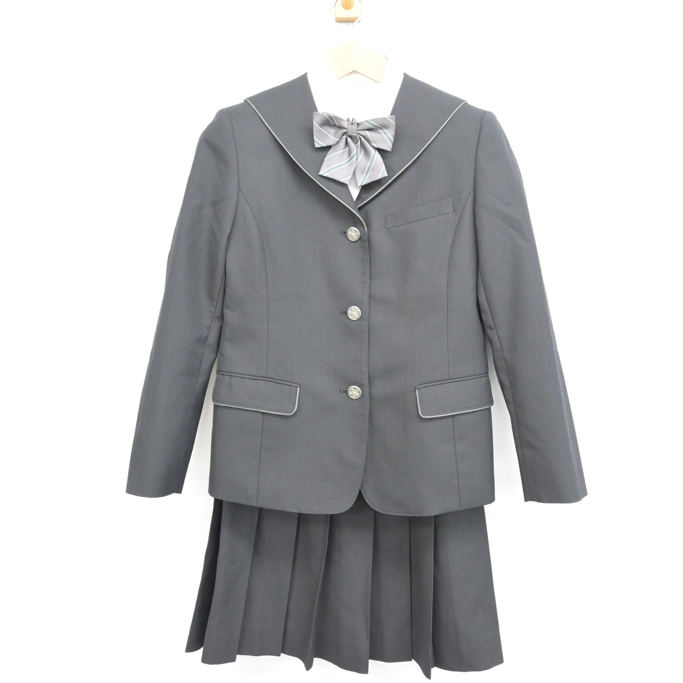 中古】滋賀県 比叡山高等学校 女子制服 4点 (ブレザー・シャツ