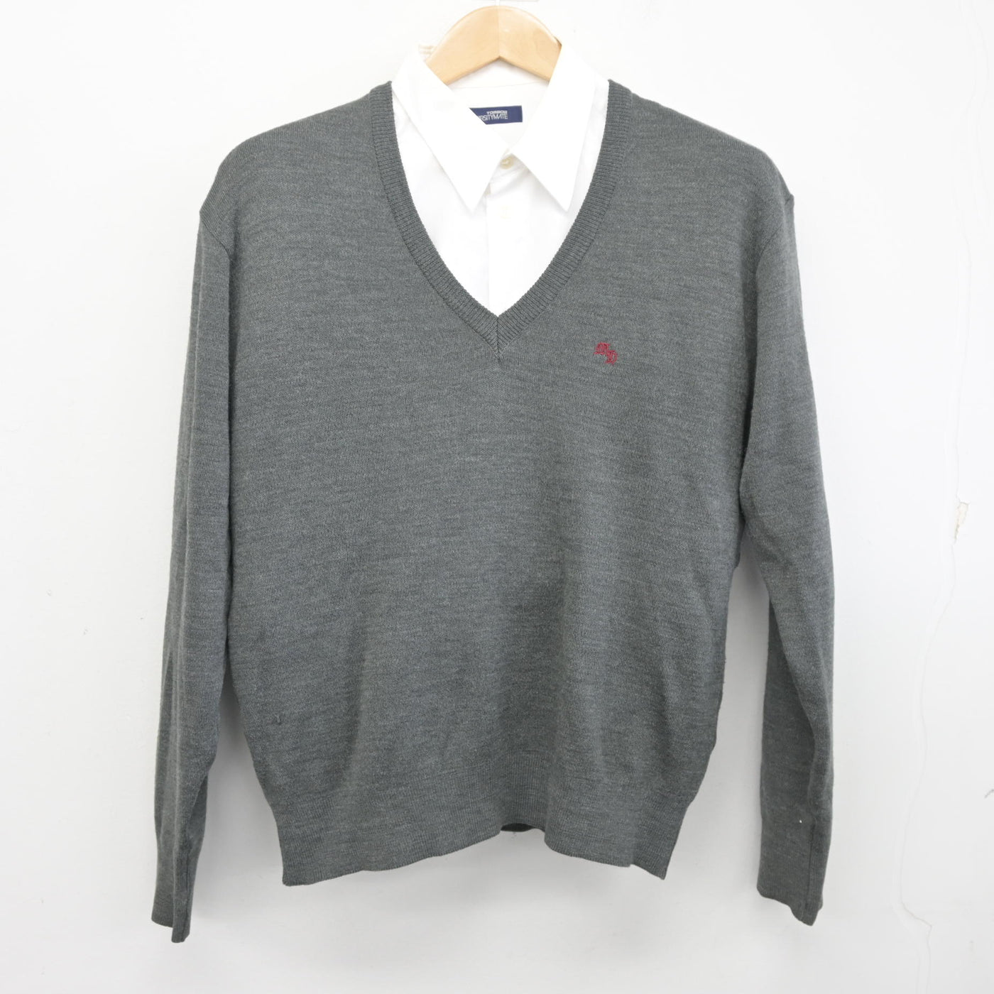 中古】栃木県 真岡北陵高等学校 男子制服 2点 (ニット・シャツ 