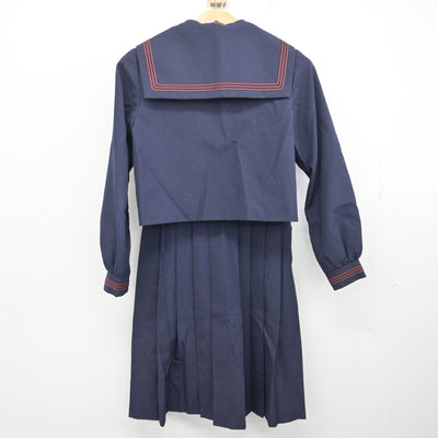 【中古】福岡県 福岡教育大学附属福岡小学校 女子制服 3点 (セーラー服・ジャンパースカート) sf096825