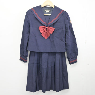 【中古】神奈川県 横浜隼人中学校・高等学校 女子制服 3点 (セーラー服・スカート) sf096837