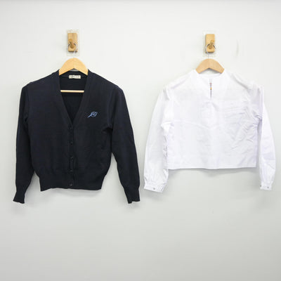 【中古】東京都 十文字中学・高等学校 女子制服 2点 (ニット・セーラー服) sf096852