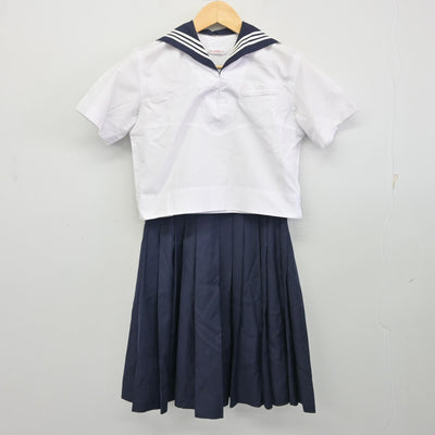 【中古】東京都 十文字中学・高等学校 女子制服 2点 (セーラー服・スカート) sf096854