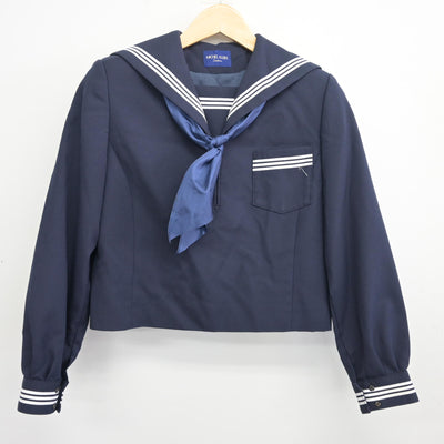 【中古】新潟県 加茂市立加茂中学校 女子制服 4点 (セーラー服・スカート) sf096859