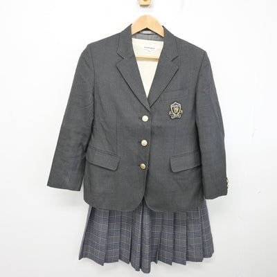 【中古】東京都 明治大学付属八王子中学高等学校 女子制服 3点 (ブレザー・ニット・スカート) sf096882