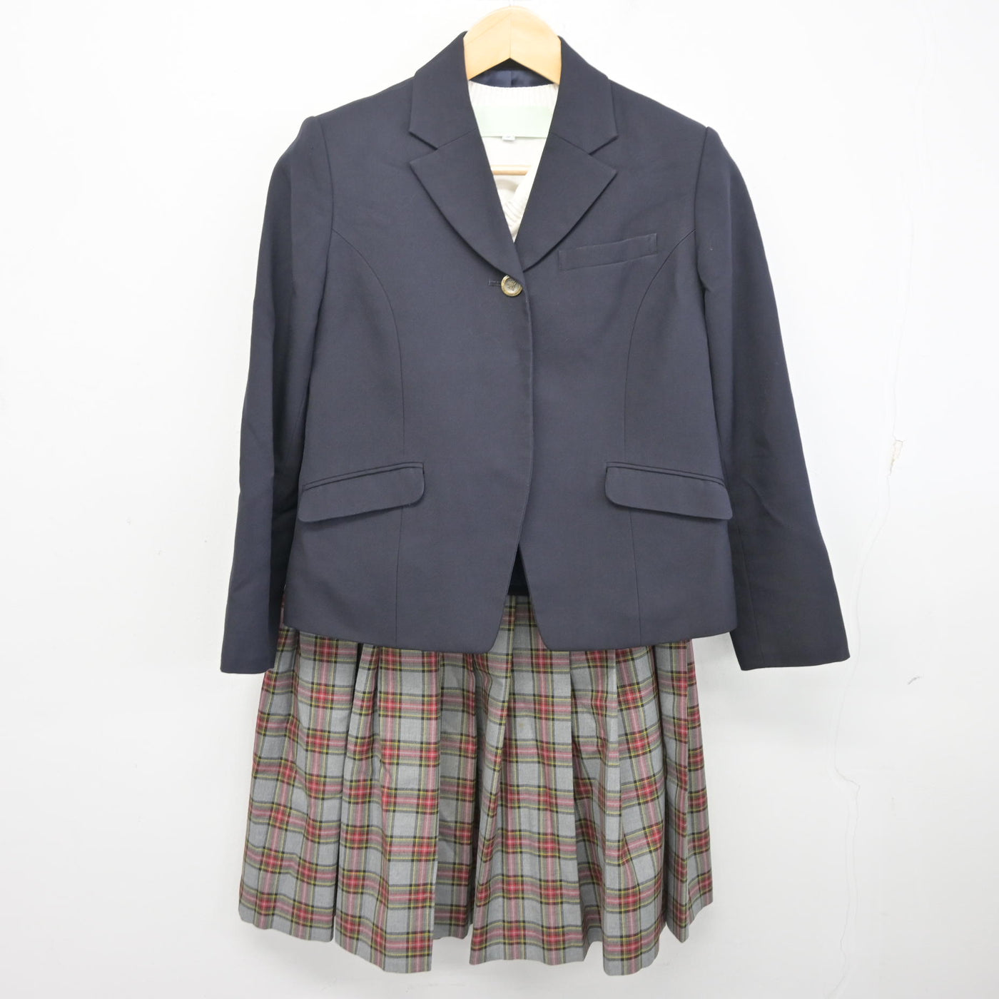 【中古】埼玉県 淑徳与野中学校・高等学校 女子制服 3点 (ブレザー・ニットベスト・スカート) sf096895