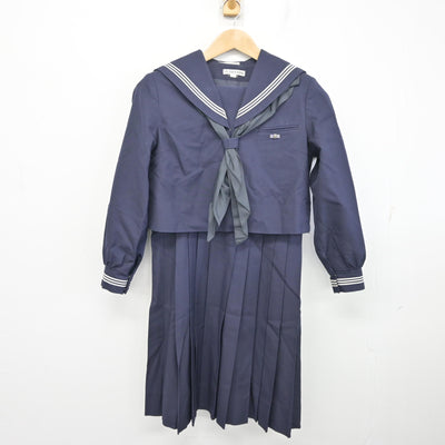 【中古】熊本県 八代高等学校 女子制服 4点 (セーラー服・ジャンパースカート) sf096904