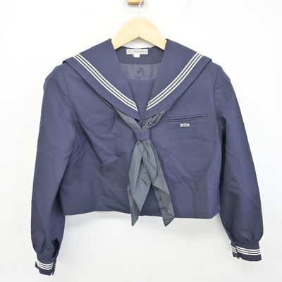 【中古】熊本県 八代高等学校 女子制服 4点 (セーラー服・ジャンパースカート) sf096904