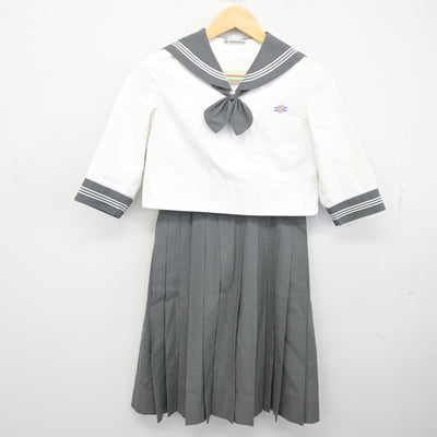 【中古】熊本県 八代高等学校 女子制服 3点 (セーラー服・スカート) sf096905