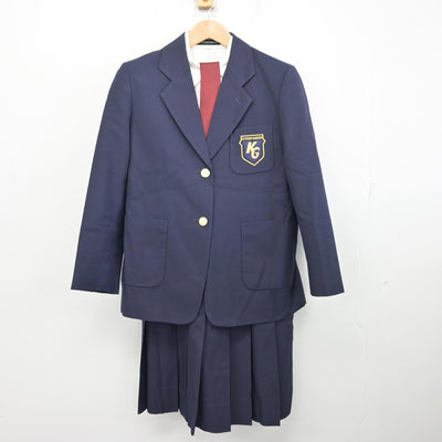 【中古】熊本県 九州学院高等学校/旧制服 女子制服 4点 (ブレザー・シャツ・スカート) sf096916