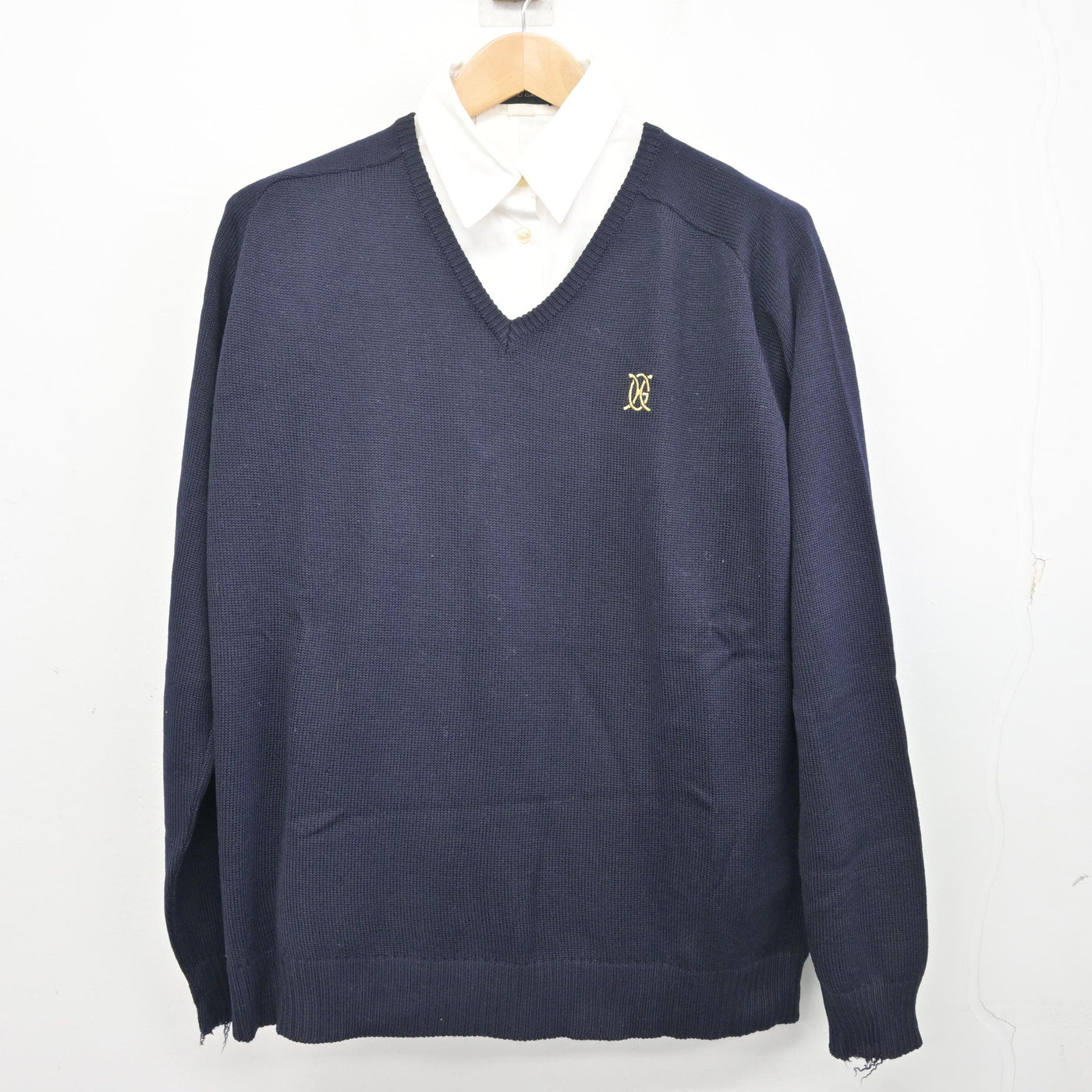 【中古】熊本県 九州学院高等学校/旧制服 女子制服 2点 (ニット・シャツ) sf096917