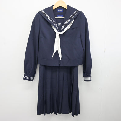 【中古】福岡県 広徳中学校 女子制服 3点 (セーラー服・ジャンパースカート) sf096920