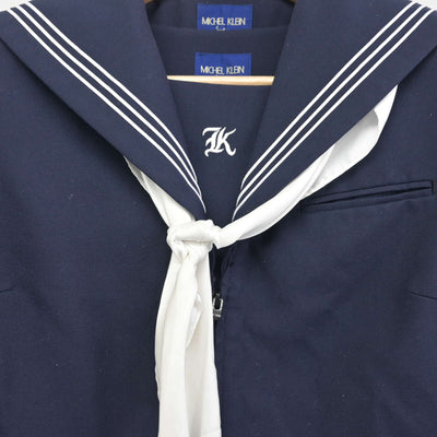 【中古】福岡県 広徳中学校 女子制服 3点 (セーラー服・ジャンパースカート) sf096920
