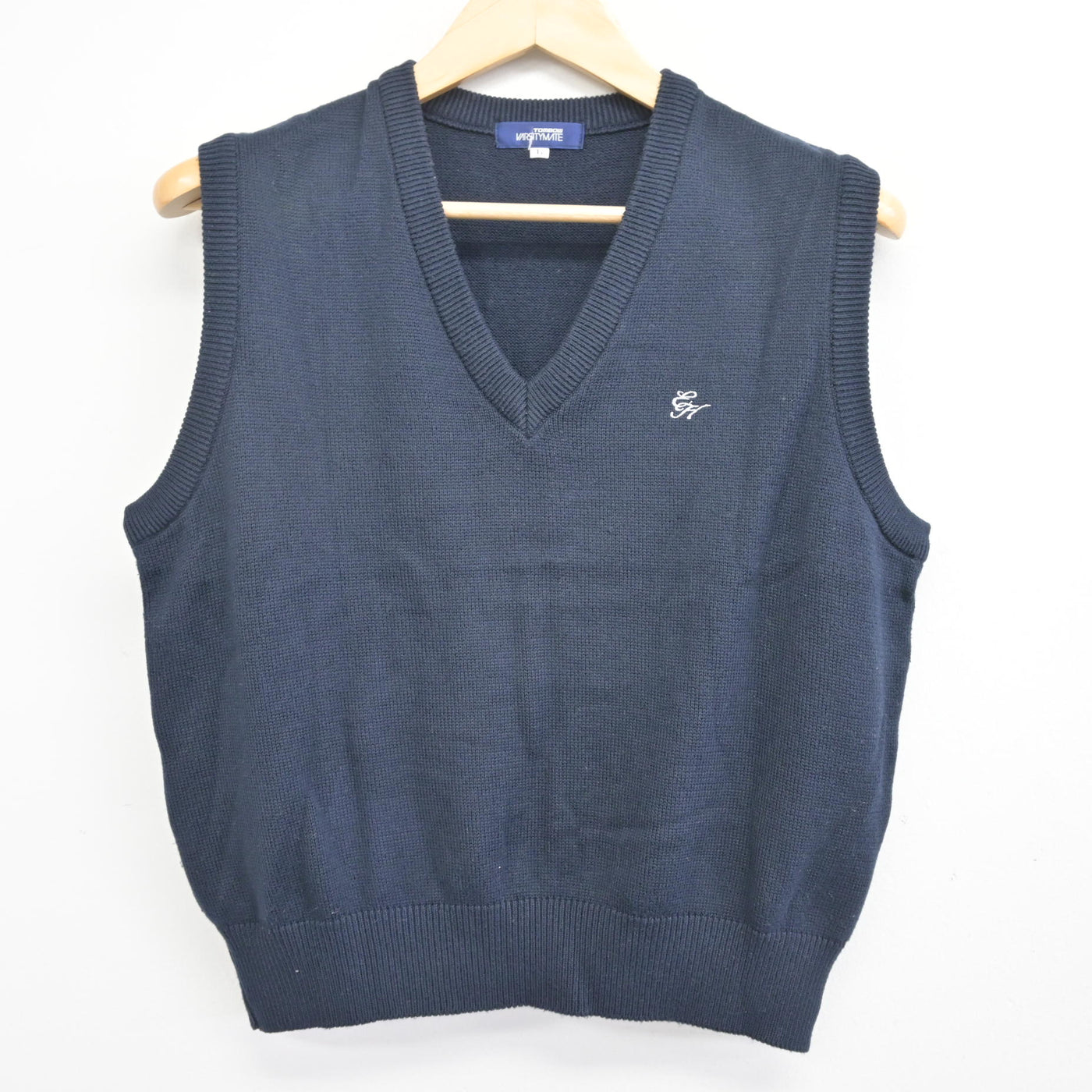 中古】東京都 荏原平塚学園 女子制服 2点 (ニットベスト