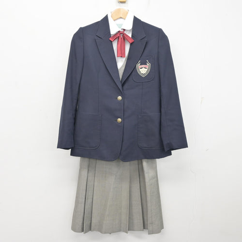 中古】宮城県 松島高等学校 女子制服 4点 (ブレザー・ニット