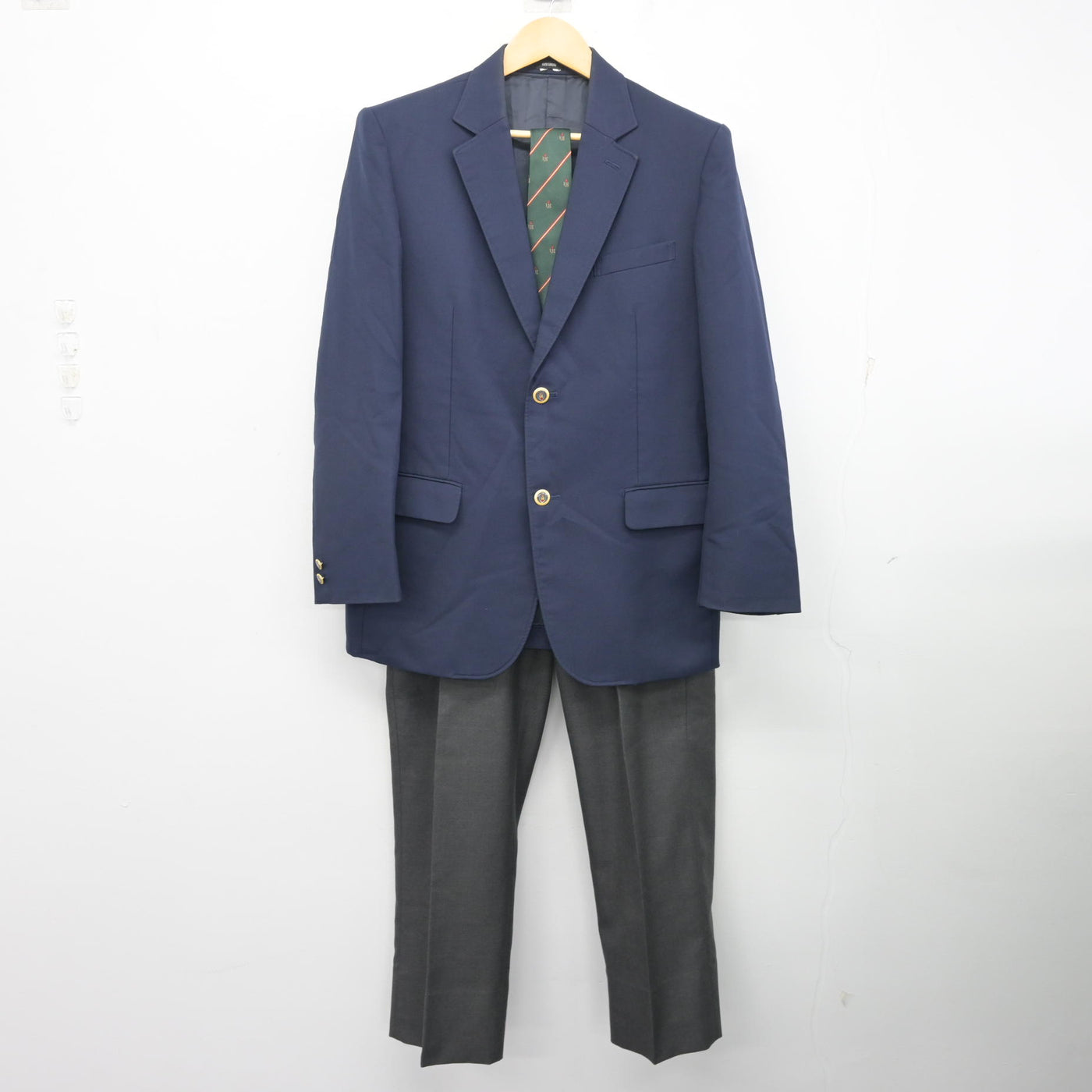 中古】埼玉県 鷲宮高等学校 男子制服 4点 (ブレザー・ズボン・ズボン