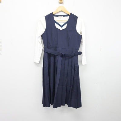 【中古】兵庫県 長坂中学校 女子制服 3点 (セーラー服・シャツ・ジャンパースカート) sf097285