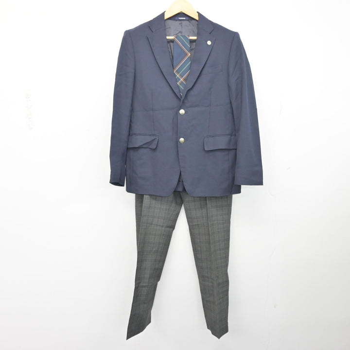中古】宮城県 仙台南高等学校 男子制服 5点 (ブレザー・ニット・ズボン