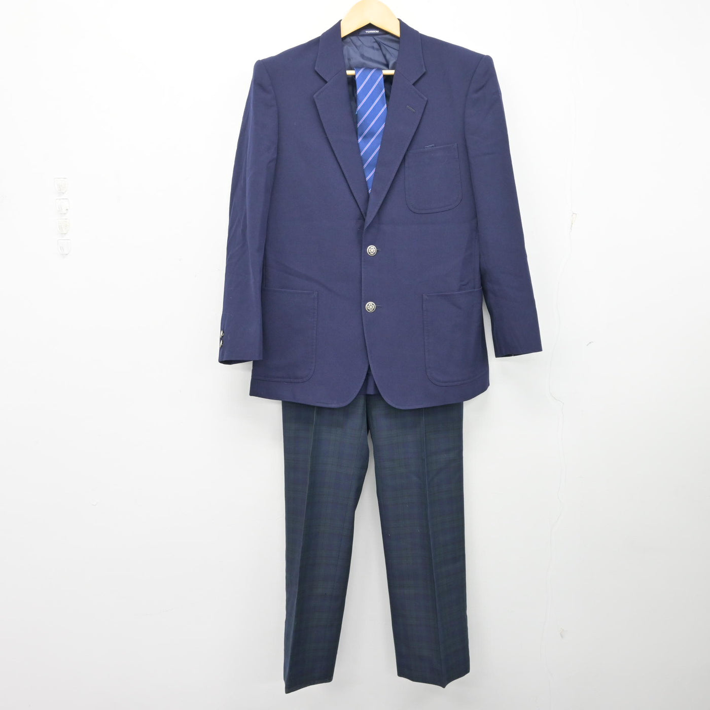 中古】宮城県 田子中学校 男子制服 3点 (ブレザー・ズボン) sf097311