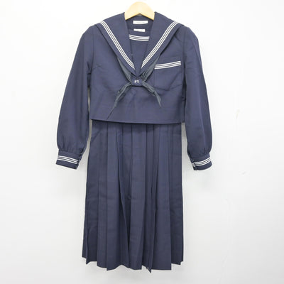 【中古】熊本県 益城中学校 女子制服 3点 (セーラー服・ジャンパースカート) sf097418