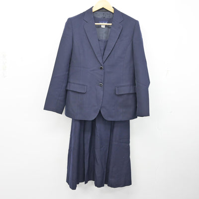 【中古】福岡県 北九州市立高等学校 女子制服 2点 (ブレザー・ジャンパースカート) sf097421