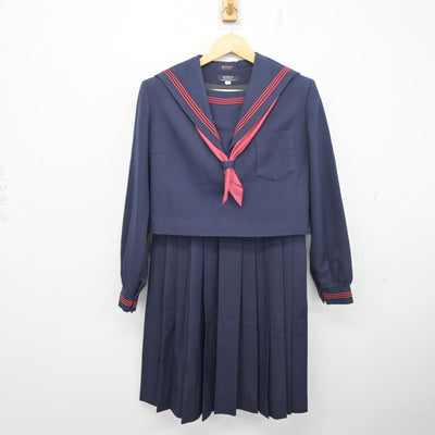 【中古】熊本県 白川中学校 女子制服 3点 (セーラー服・ジャンパースカート) sf097453