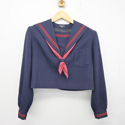 【中古】熊本県 白川中学校 女子制服 3点 (セーラー服・ジャンパースカート) sf097453