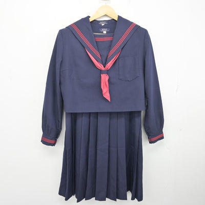 【中古】熊本県 白川中学校 女子制服 3点 (セーラー服・ジャンパースカート) sf097454