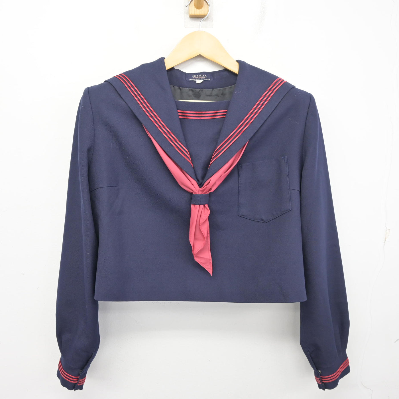 【中古】熊本県 白川中学校 女子制服 3点 (セーラー服・ジャンパースカート) sf097454
