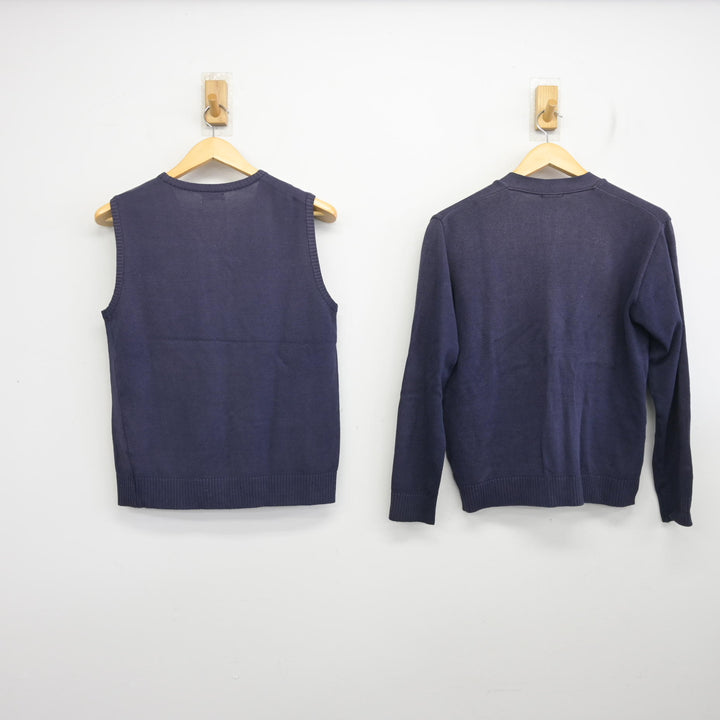 中古】大阪府 四條畷学園高等学校 女子制服 2点 (ニット・ニットベスト 