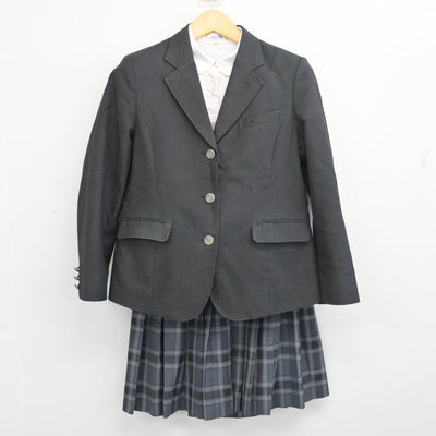 【中古】秋田県 ノースアジア大学明桜高等学校 女子制服 3点 (ブレザー・シャツ・スカート) sf097535