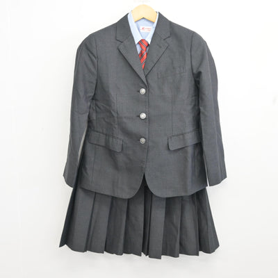 【中古】佐賀県 厳木高等学校 女子制服 4点 (ブレザー・シャツ・スカート) sf097544